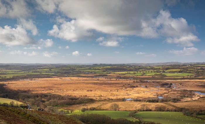 Aerial view of Cors Caron